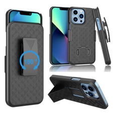 For iPhone 16 15 14 13 12 11 Plus Pro Max Case  Holster Belt Stand Clip Cover