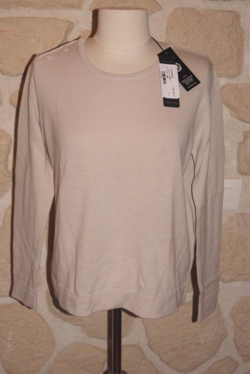 Pull Col Roulé Noir MIA RUBINI En Laine Vierge - Taille 42, Neuf Avec étiquette (valeur 89€)