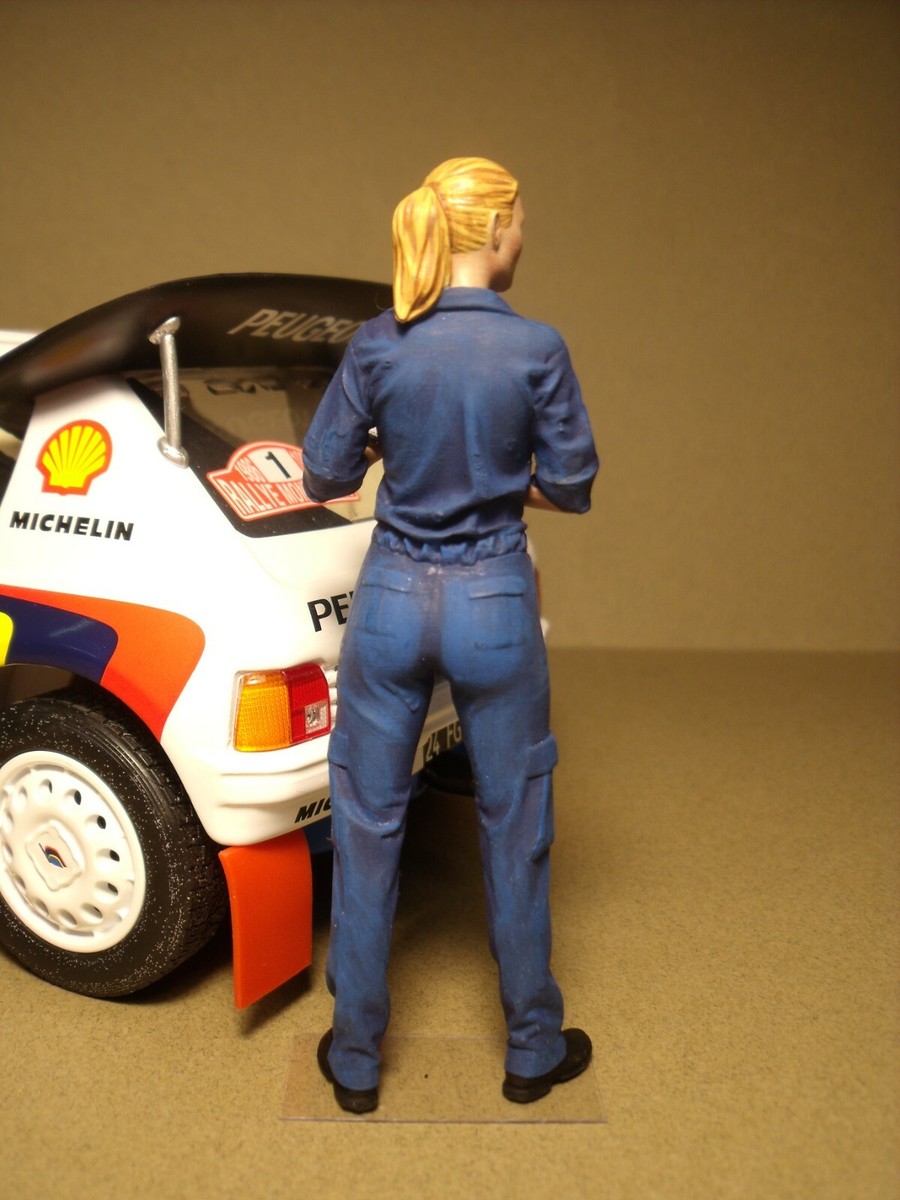 Figurine 1/18 Sandra – Résine – Non Peinte – Pour Diorama Rallye – Norev, Solido, Ottomobile