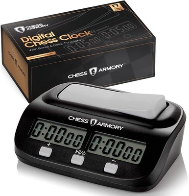 Digital Chess Clock - Portable Timer with Tournament and Bonus Time Features
