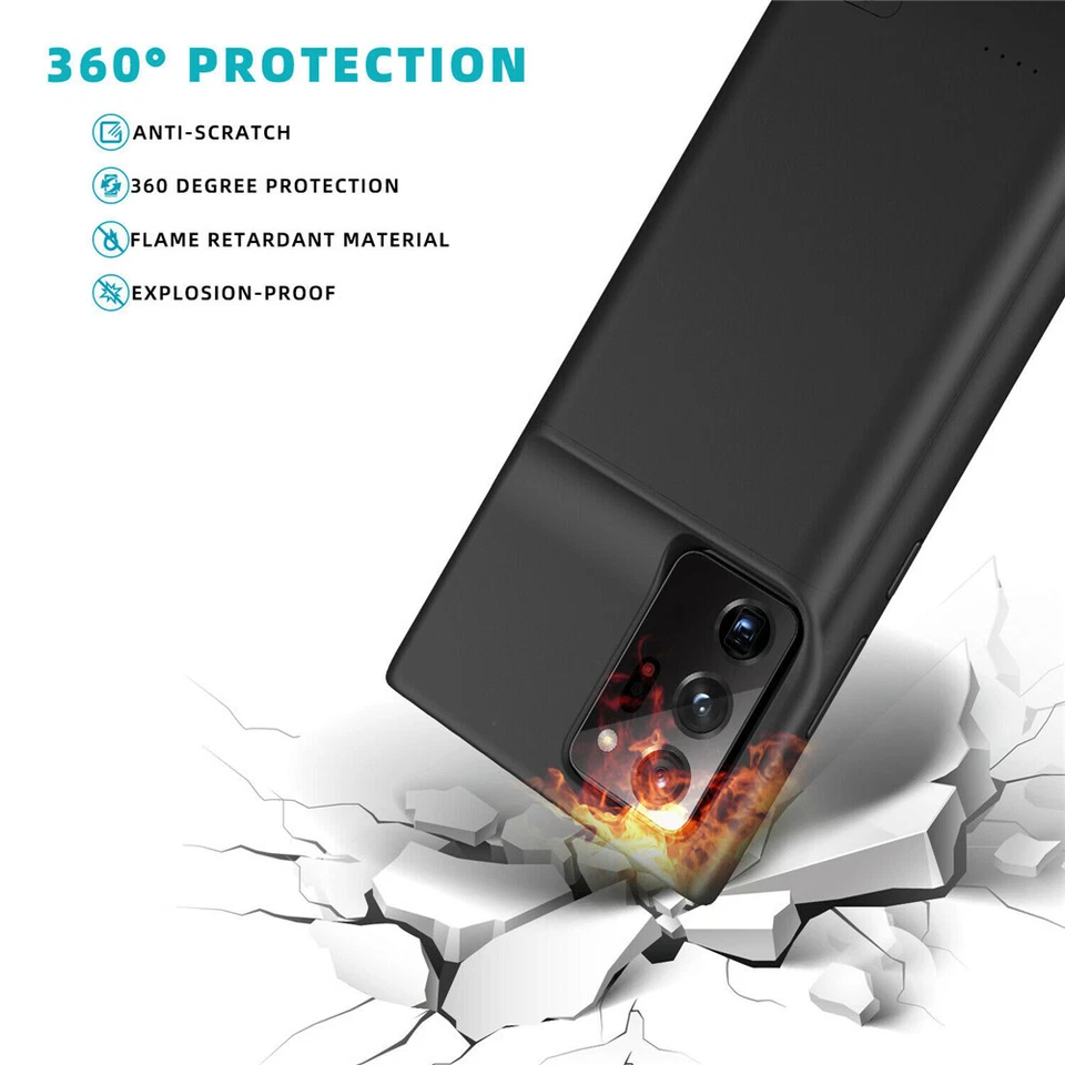 Funda Cargador para Samsung Galaxy Note 10/10+/20/20 Ultra Compatible Batería Cubierta Foto 3 de 4