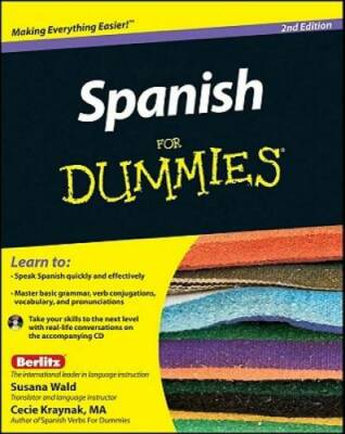 #ad Spanish For Dummies Paperback By Wald Susana GOOD $4.27