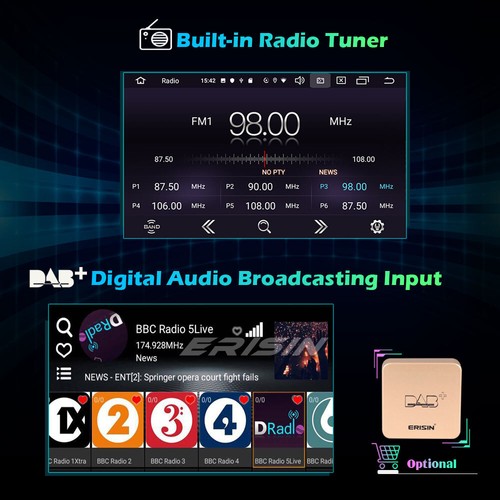 DAB+Android 10 Car Stereo Sat Nav SWC For VW Passat Golf EOS Polo Tiguan T5 Seat - Picture 10 of 12