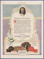 Vintage 1924 BOURJOIS Manon Lescaut Face Powder Paris Cosmetics 1920's Print Ad