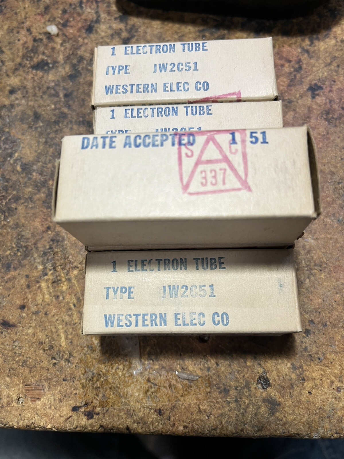 Western Electric JW2C51(396a) Sleeve of 5 NOS Tubes same date codes eBay