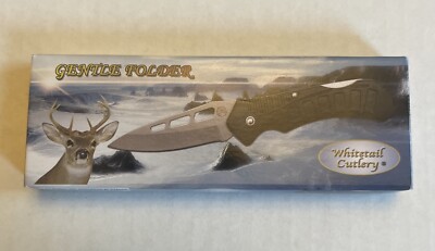 Frost Gentle Tac Folding Knife 2.5'' Stainless Steel Blade Black Synthetic Handle