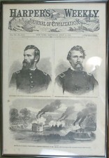 12 juillet 1862 édition hebdomadaire Harpers époque guerre civile tirage original encadré
