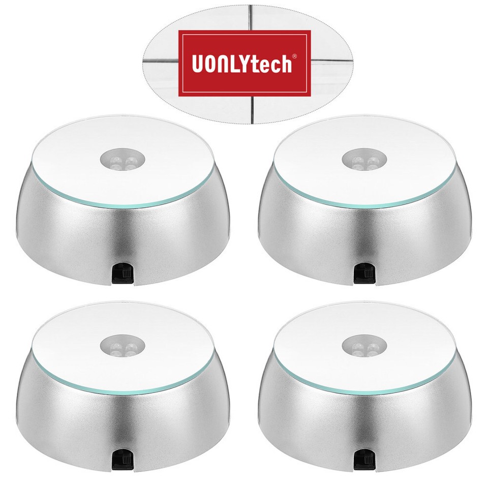 4 Pcs Lighted Display Base Battery Operated LED Show Stands Bases eBay