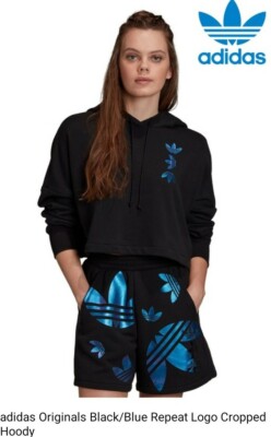adidas originals repeat iridescent trefoil overhead hoodie damen