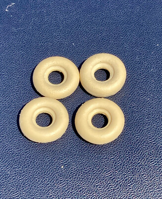 4 White Rubber TIRES 7/8'' new w/old look  HUBLEY Cast Iron AC Williams etc.