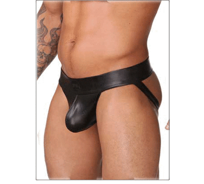 Sexy Men BLACK PVC Faux Leather Fetish Underwear Shorts Briefs Thong U  Shape