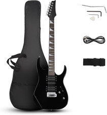 Full-Size Electric Guitar, Solid Body HSH Pickups 170 Guitars Beginner Kit with