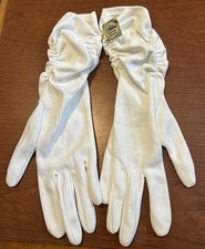 Vintage Stetson Long White Gloves Women's By Du Pont Elastic Nylon USA-one Size