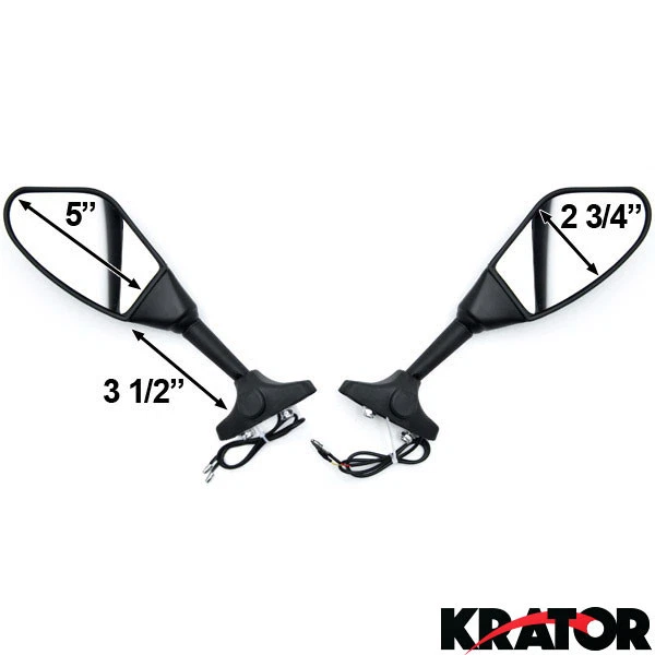 Espejos retrovisores con señales negros para Buell Thunderbolt S2 S3 Blast 1125R M2 Cyclone Foto 2 de 4