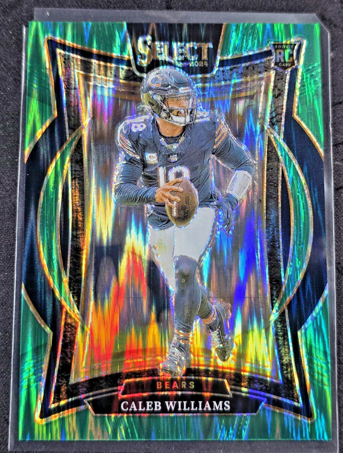 2024 Panini Select Football #25 Caleb Williams Concourse Rookie Green Shock 1/5