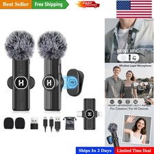 Rechargeable Wireless Lavalier Microphone for Indoor/Outdoor Video Recording
