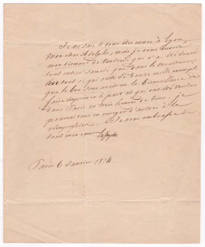 Lafayette, Marquis de (1757-1834) - Fine content autograph letter signed