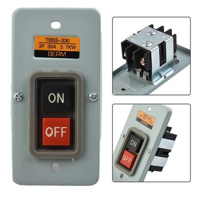 3P 30A 3.7KW Motor-Control Stop ON/OFF Push Button Switch TBSS-330