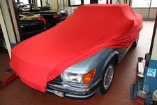 Vollgarage Car-Cover Rot ohne Spiegeltaschen f&uuml;r Mercedes SL Cabriolet W107