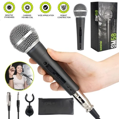 SM58S Handheld Vocal Microphone Cardioid Dynamic Vocal Microphone for Singing