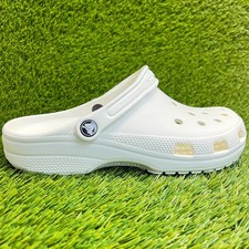 Crocs Classic Clog Mens Size 9 White Beach Walking Outdoor Slip On Sandals