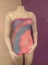 Mesh Bodycon Strapless Exotic Dancewear Dress Size XS NWT