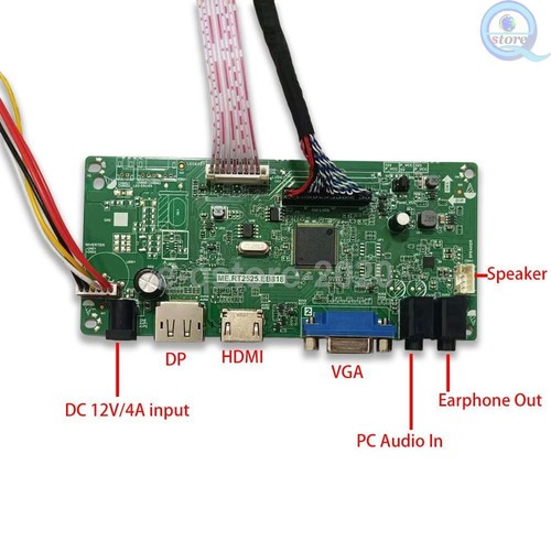 Salvage B173HW02 V.0/V.1 V1 V0 Panel-DP+HD-MI LCD Driver Controller Board Kit - Picture 2 of 3