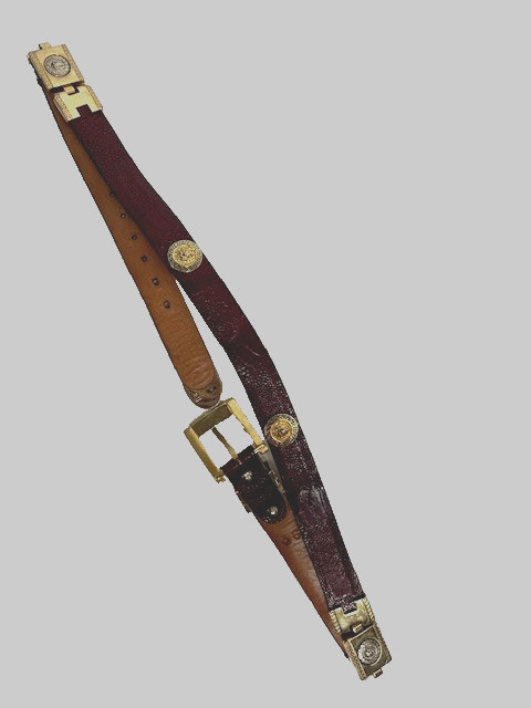 Ostrich Genuine Leather Men's Burgundy Los Altos Belt Gently Worn!! Sz 36