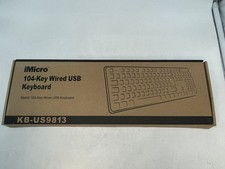 NEW iMicro KB-US9813 104-Key Wired USB Keyboard Black Free Shipping
