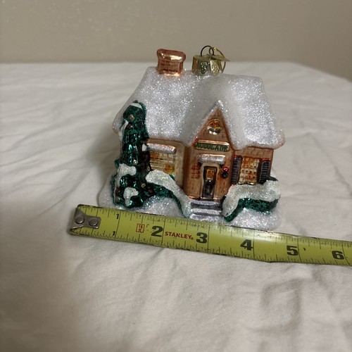 Noble Gems Kurt Adler Accolade Cottage Glass Christmas Ornament B4 - Picture 12 of 14
