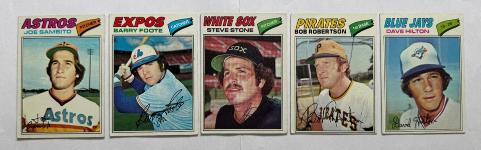 Lote de 50 tarjetas de béisbol 1977 Topps (en muy buen estado-VGEX-EX con HOFer, estrellas menores, novatos, más) Foto 4 de 4