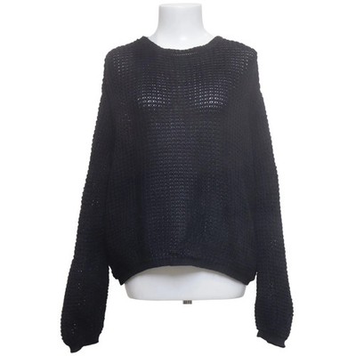 TwoThirds, Strickpullover, Größe: L, Schwarz, Bio-Baumwolle, Einfarbig #q0p
