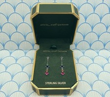 Olivia & Jackson 925 Sterling Silver Cubic Zirconia Drop Earrings - New With Box