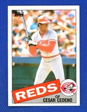 1985 Topps Baseball Set Break # 54 Cesar Cedeno - Reds  - Free Ship