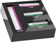 Acrylic Magnetic Food Bag Storage Organizer for Drawer or Refrigerato 