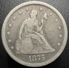 1875 S Seated Liberty Silver 20 Twenty Cent Piece 20c VG/F RARE US Type Set Coin