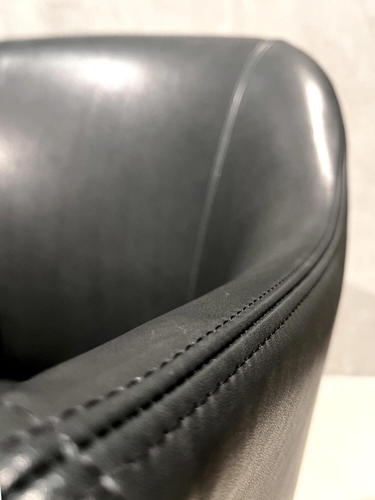 Giorgetti Armlehnsessel Progetti Leder Anilia Sense Fossile 1502 Schwarz - Bild 5 von 5