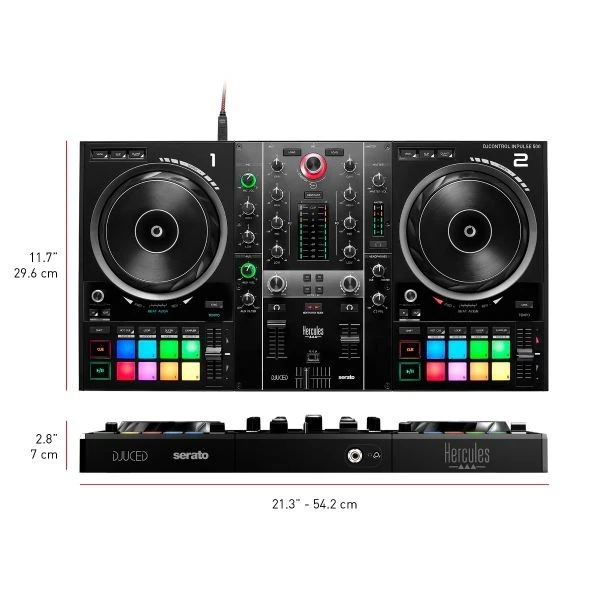 Hercules DJCONTROL INPULSE 500 Controller Dj due canali interfaccia audio USB - Immagine 2 di 4