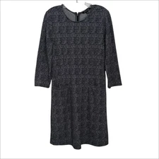41 Hawthorn Aniya Jacquard Knit Navy Dress with Pockets