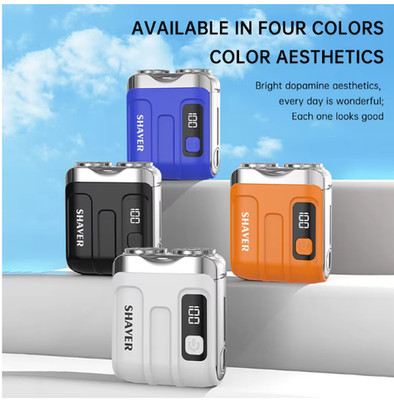 Mini Electric Smart Shaver Household Car Shaver Digital Display Dual Blade