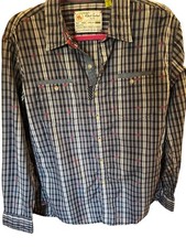 Robert Graham Shirt NWOT Mens L Tailored Blue Check Embroidered Retail 289