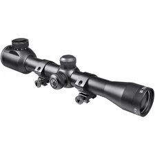 BARSKA 30/30 Crosshair Reticle Rifle Scope for .22 Plinking with Rings Black