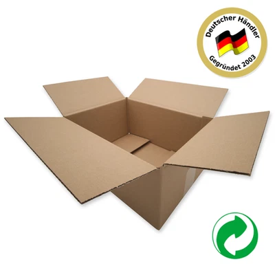 Braune Faltkartons 300x215x140mm 1.3 B-Welle 1-wellig Versandkarton 30x21,5x14cm - Bild 1 von 3