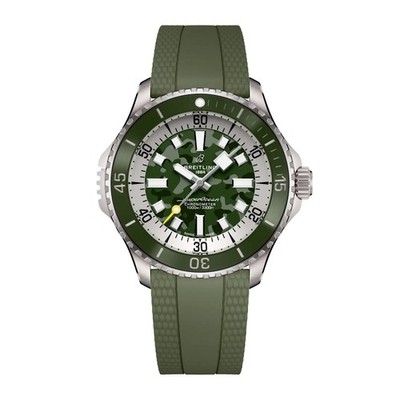 Breitling Superocean E10379D31L1S1 46mm Super Diver Green Dial Box & Papers