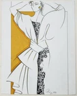 Women’s Fashion 90s Drawing Portrait, Unikat Hand-Finished Original (27)