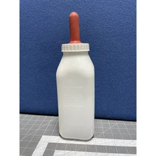 Calf Bottle & Nipple Complete Screw On Merricks 2 Quart Plastic Dairy DuMor