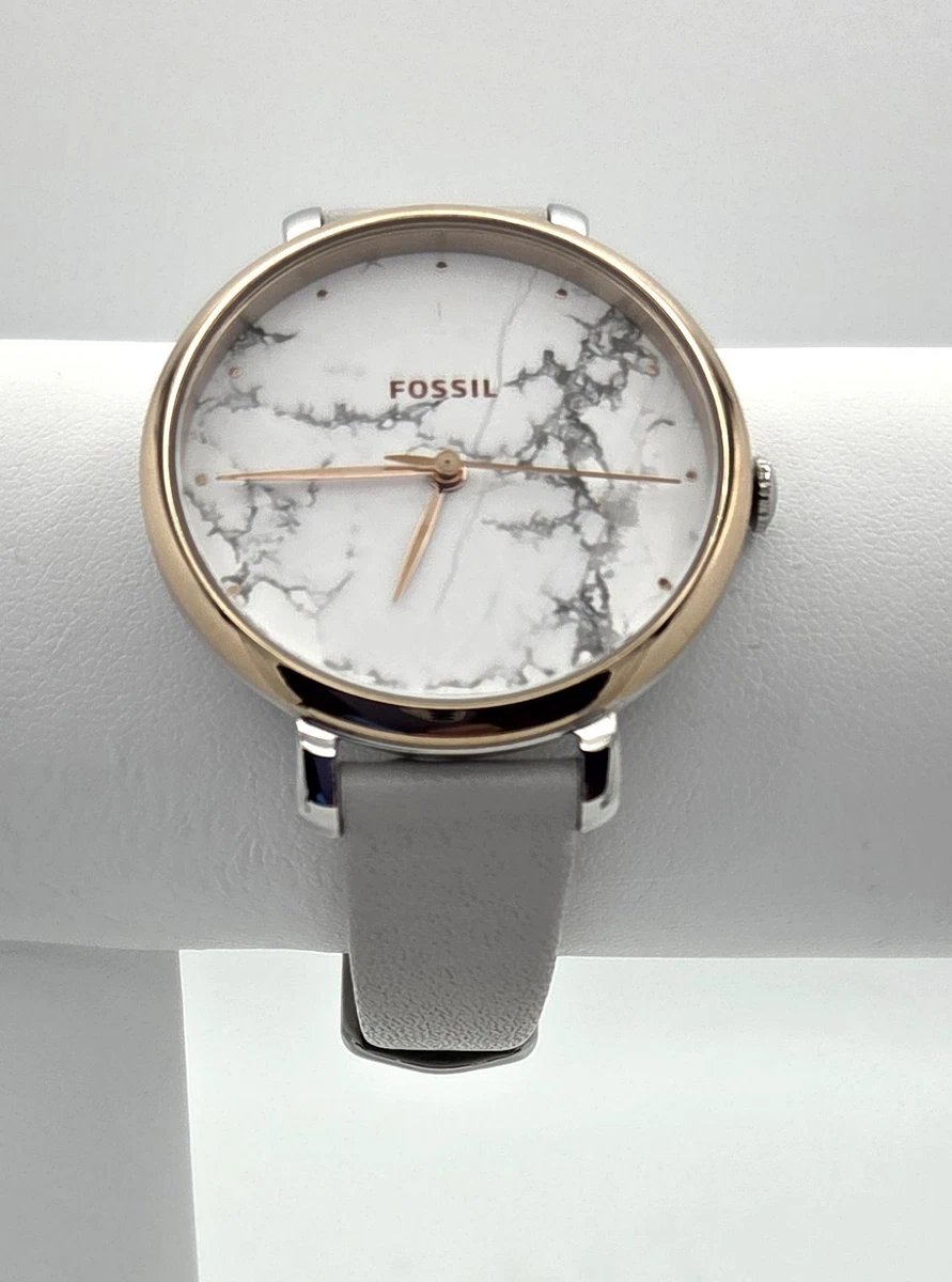 Fossil ES4635 Jacqueline Mini Silver Watch Grey Snake‑Embossed Leather Quartz Amazon.com: Fossil Women main image 3