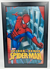 2012 Marvel Spiderman 3D Holographic Wall Art 19" x 13" Framed Picture