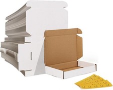 6x4x1 Shipping Boxes Set of 100, White Small Corrugated Cardboard Box, Mailer...