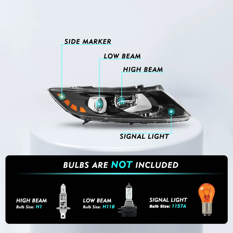 Conjunto de faros halógenos lado del pasajero para Kia Optima 2011-2012 2013 Foto 2 de 4